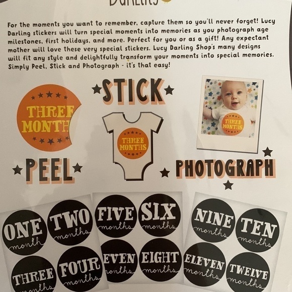 Lucy Darling milestone stickers - Picture 3 of 3